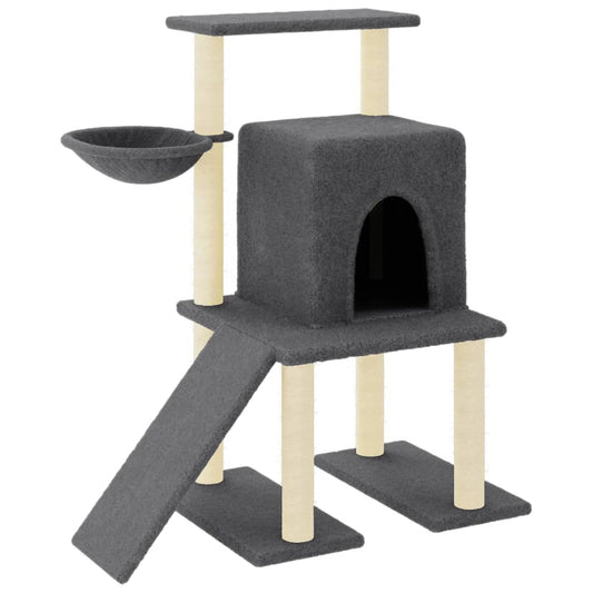 Cat Tree with Sisal Scratching Posts Dark Grey 96.5 cm Cat Tree with Sisal Scratching Posts Dark Grey 96.5 cm