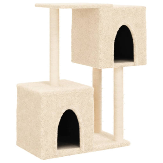 Cat Tree with Sisal Scratching Posts Cream 86 cm Cat Tree with Sisal Scratching Posts Cream 86 cm