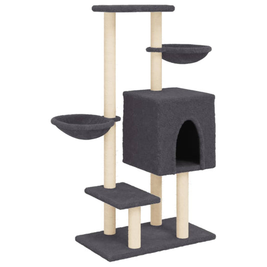 Cat Tree with Sisal Scratching Posts Dark Grey 117 cm Cat Tree with Sisal Scratching Posts Dark Grey 117 cm