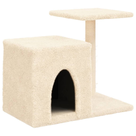 Cat Tree with Sisal Scratching Posts Cream 50.5 cm Cat Tree with Sisal Scratching Posts Cream 50.5 cm