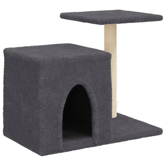 Cat Tree with Sisal Scratching Posts Dark Grey 50.5 cm Cat Tree with Sisal Scratching Posts Dark Grey 50.5 cm