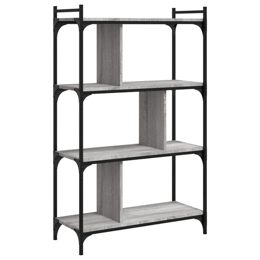 Bookcase 4-Tier Grey Sonoma 76x32x123 cm Engineered Wood Bookcase 4-Tier Grey Sonoma 76x32x123 cm Engineered Wood