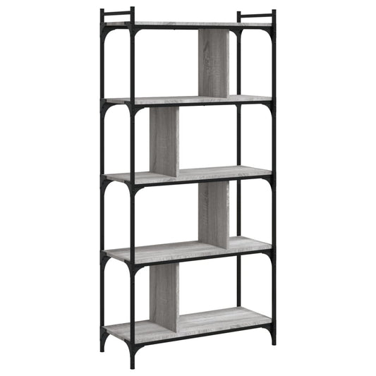 Bookcase 5-Tier Grey Sonoma 76x32x158 cm Engineered Wood Bookcase 5-Tier Grey Sonoma 76x32x158 cm Engineered Wood