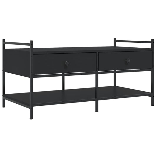 Coffee Table Black 99x50x50 cm Engineered Wood Coffee Table Black 99x50x50 cm Engineered Wood