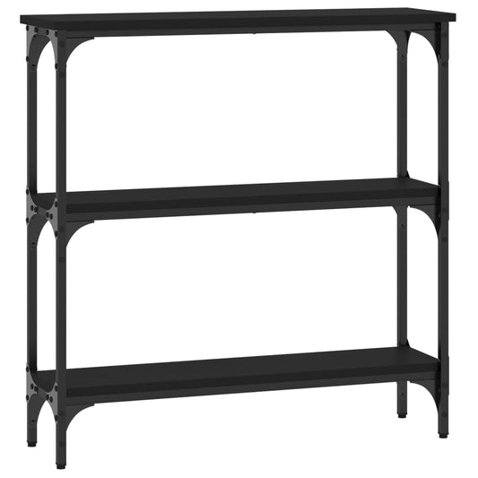 Console Table Black 75x22.5x75 cm Engineered Wood Console Table Black 75x22.5x75 cm Engineered Wood