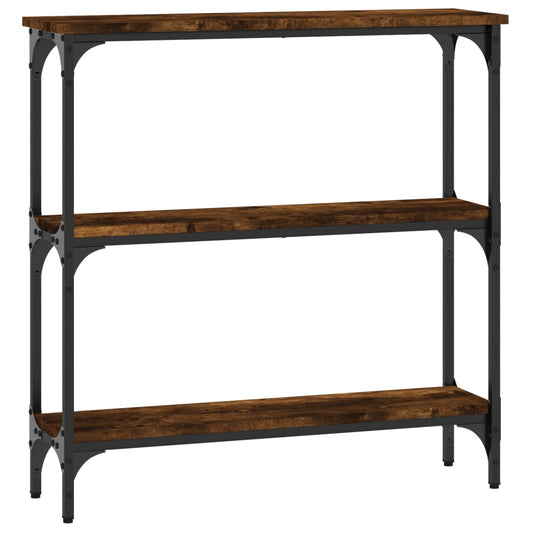 Console Table Smoked Oak 75x22.5x75 cm Engineered Wood Console Table Smoked Oak 75x22.5x75 cm Engineered Wood