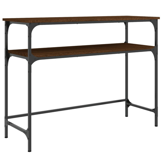 Console Table Brown Oak 100x35.5x75 cm Engineered Wood Console Table Brown Oak 100x35.5x75 cm Engineered Wood