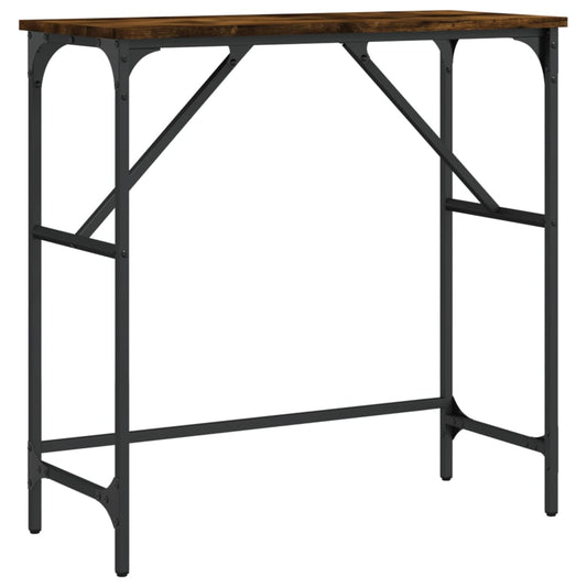 Console Table Smoked Oak 75x32x75 cm Engineered Wood Console Table Smoked Oak 75x32x75 cm Engineered Wood