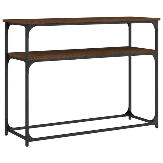 Console Table Brown Oak 100x35.5x75 cm Engineered Wood Console Table Brown Oak 100x35.5x75 cm Engineered Wood