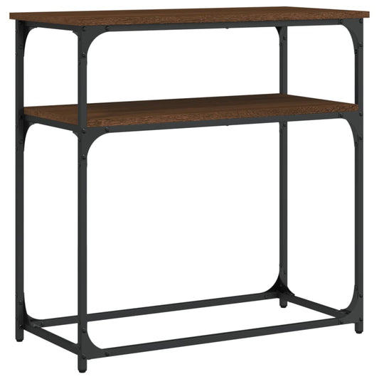 Console Table Brown Oak 75x35.5x75 cm Engineered Wood Console Table Brown Oak 75x35.5x75 cm Engineered Wood