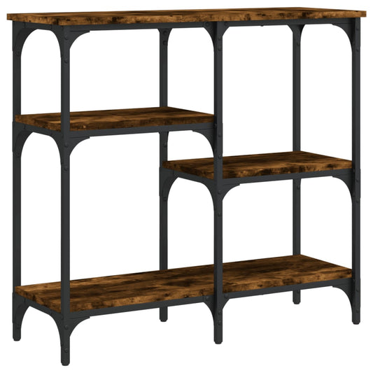 Console Table Smoked Oak 80x29x75 cm Engineered Wood Console Table Smoked Oak 80x29x75 cm Engineered Wood