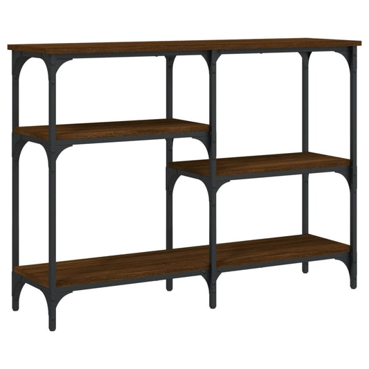 Console Table Brown Oak 102x29x75 cm Engineered Wood Console Table Brown Oak 102x29x75 cm Engineered Wood