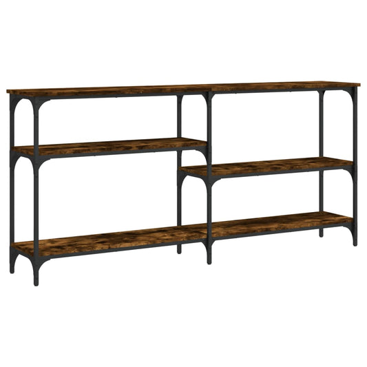 Console Table Smoked Oak 160x29x75 cm Engineered Wood Console Table Smoked Oak 160x29x75 cm Engineered Wood