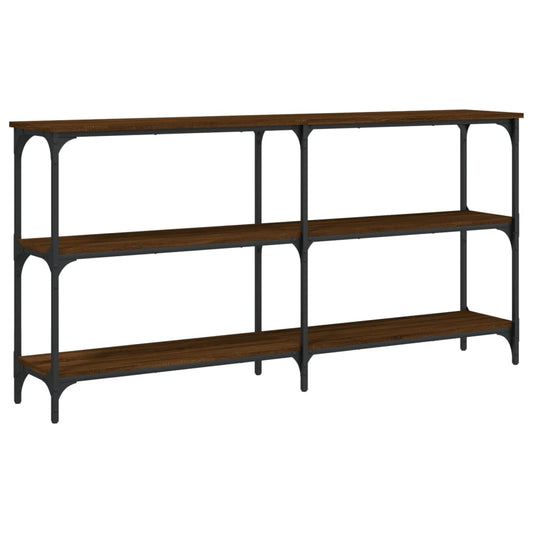 Console Table Brown Oak 150x29x75 cm Engineered Wood Console Table Brown Oak 150x29x75 cm Engineered Wood