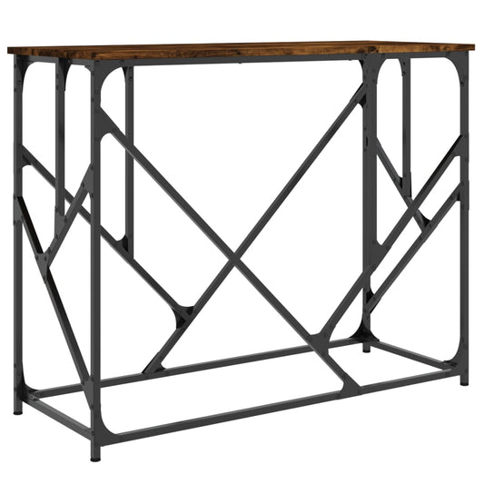 Console Table Smoked Oak 100x40x80 cm Engineered Wood Console Table Smoked Oak 100x40x80 cm Engineered Wood