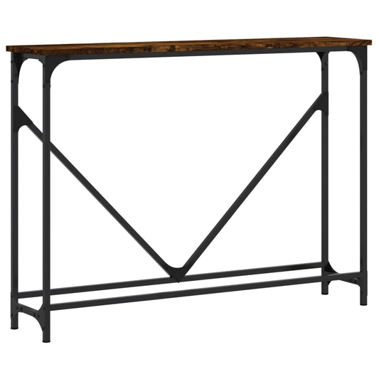 Console Table Smoked Oak 102x22.5x75 cm Engineered Wood Console Table Smoked Oak 102x22.5x75 cm Engineered Wood