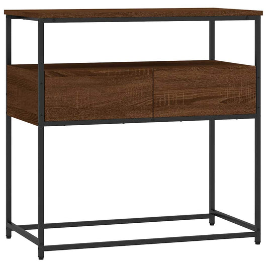 Console Table Brown Oak 75x40x75 cm Engineered Wood Console Table Brown Oak 75x40x75 cm Engineered Wood