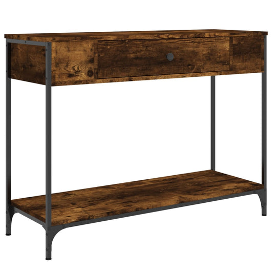 Console Table Smoked Oak 100x34,5x75 cm Engineered Wood Console Table Smoked Oak 100x34,5x75 cm Engineered Wood