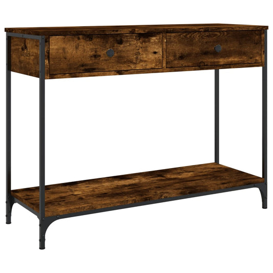 Console Table Smoked Oak 100x34,5x75 cm Engineered Wood Console Table Smoked Oak 100x34,5x75 cm Engineered Wood