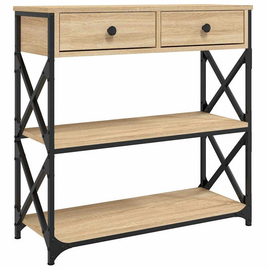 Console Table Sonoma Oak 75x28x75 cm Engineered Wood Console Table Sonoma Oak 75x28x75 cm Engineered Wood
