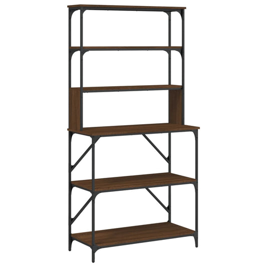 Baker's Rack 6-Tier Brown Oak 90x40x180 cm Engineered Wood Baker's Rack 6-Tier Brown Oak 90x40x180 cm Engineered Wood