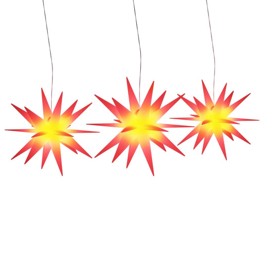 Christmas Lights with LEDs 3 pcs Foldable Red Christmas Lights with LEDs 3 pcs Foldable Red