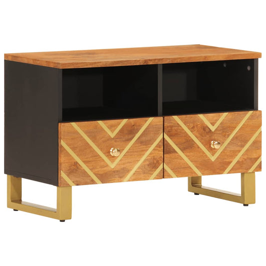 TV Cabinet Brown and Black 70x33.5x46 cm Solid Wood Mango TV Cabinet Brown and Black 70x33.5x46 cm Solid Wood Mango