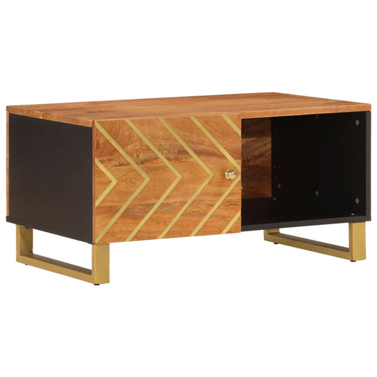 Coffee Table Brown and Black 80x50x40 cm Solid Wood Mango Coffee Table Brown and Black 80x50x40 cm Solid Wood Mango