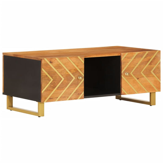 Coffee Table Brown and Black 100x54x40 cm Solid Wood Mango Coffee Table Brown and Black 100x54x40 cm Solid Wood Mango
