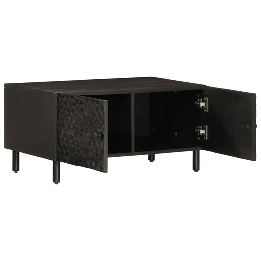 Coffee Table Black 80x50x40 cm Solid Wood Mango Coffee Table Black 80x50x40 cm Solid Wood Mango