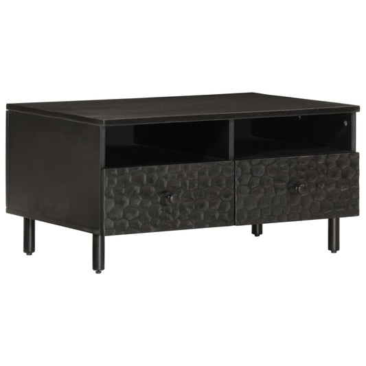 Coffee Table Black 80x54x40 cm Solid Wood Mango Coffee Table Black 80x54x40 cm Solid Wood Mango