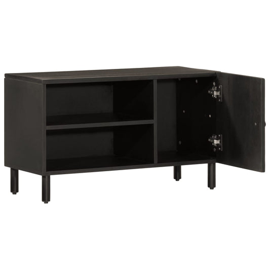 TV Cabinet Black 80x31x46 cm Solid Wood Mango TV Cabinet Black 80x31x46 cm Solid Wood Mango
