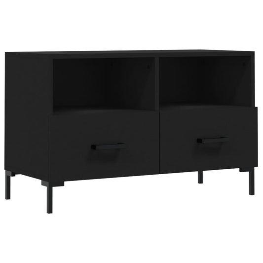 TV Cabinet Black 80x36x50 cm Engineered Wood TV Cabinet Black 80x36x50 cm Engineered Wood