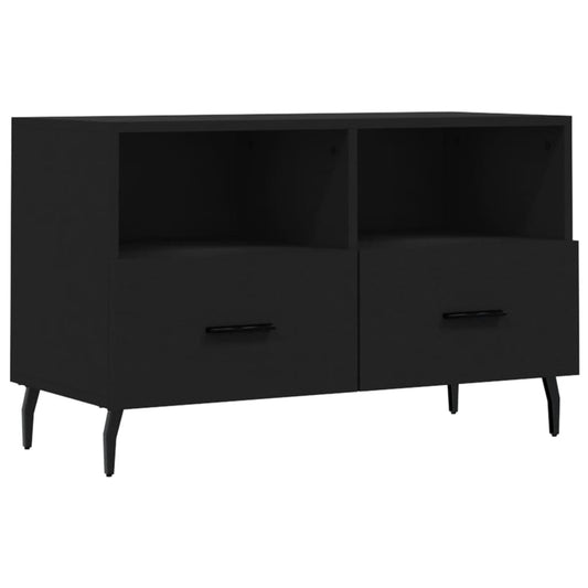 TV Cabinet Black 80x36x50 cm Engineered Wood TV Cabinet Black 80x36x50 cm Engineered Wood