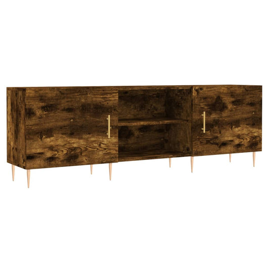 TV Cabinet Smoked Oak 150x30x50 cm Engineered Wood TV Cabinet Smoked Oak 150x30x50 cm Engineered Wood