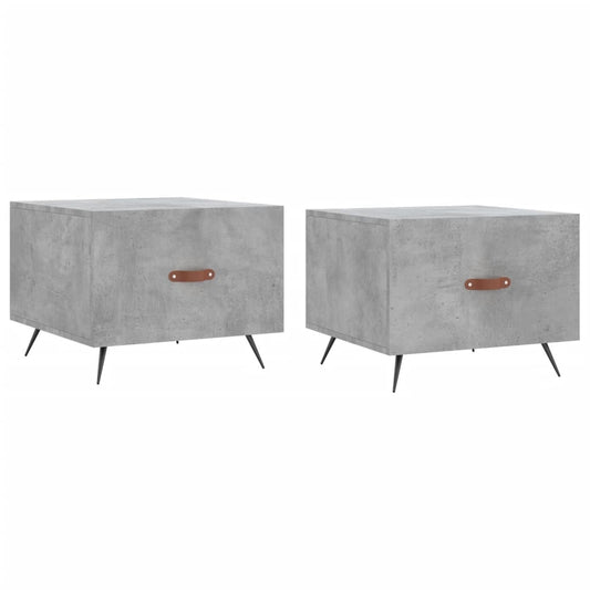 Coffee Tables 2 pcs Concrete Grey 50x50x40 cm Engineered Wood Coffee Tables 2 pcs Concrete Grey 50x50x40 cm Engineered Wood