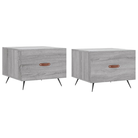 Coffee Tables 2 pcs Grey Sonoma 50x50x40 cm Engineered Wood Coffee Tables 2 pcs Grey Sonoma 50x50x40 cm Engineered Wood