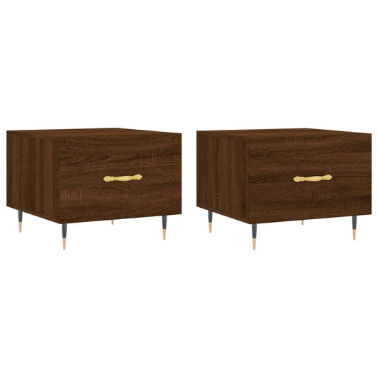 Coffee Tables 2 pcs Brown Oak 50x50x40 cm Engineered Wood Coffee Tables 2 pcs Brown Oak 50x50x40 cm Engineered Wood