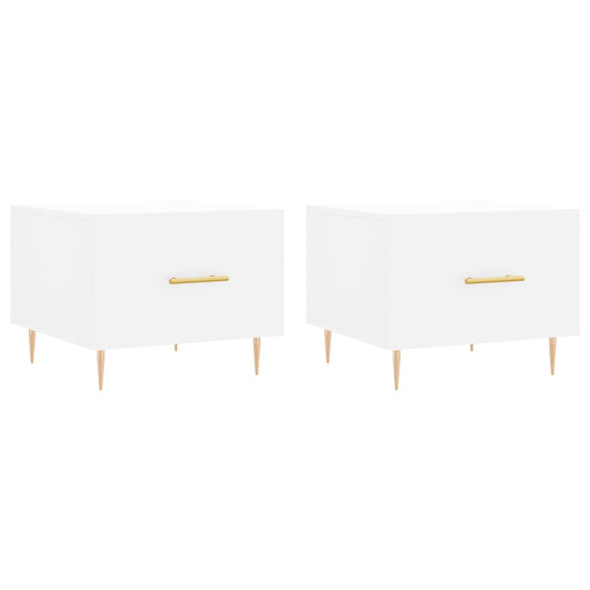 Coffee Tables 2 pcs White 50x50x40 cm Engineered Wood Coffee Tables 2 pcs White 50x50x40 cm Engineered Wood