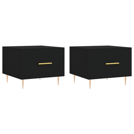Coffee Tables 2 pcs Black 50x50x40 cm Engineered Wood Coffee Tables 2 pcs Black 50x50x40 cm Engineered Wood