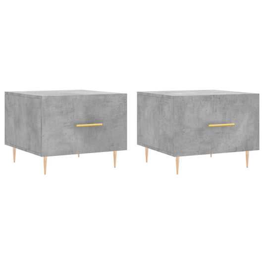 Coffee Tables 2 pcs Concrete Grey 50x50x40 cm Engineered Wood Coffee Tables 2 pcs Concrete Grey 50x50x40 cm Engineered Wood