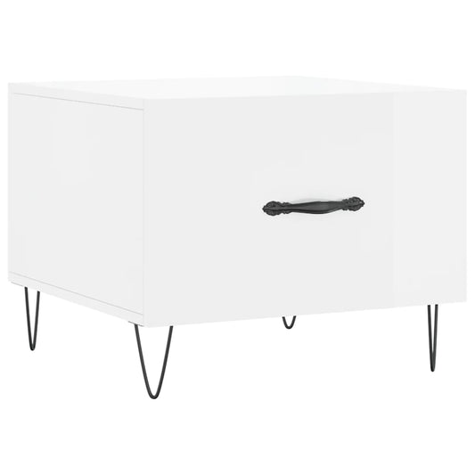 Coffee Table High Gloss White 50x50x40 cm Engineered Wood Coffee Table High Gloss White 50x50x40 cm Engineered Wood