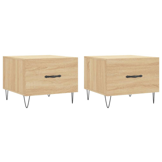 Coffee Tables 2 pcs Sonoma Oak 50x50x40 cm Engineered Wood Coffee Tables 2 pcs Sonoma Oak 50x50x40 cm Engineered Wood