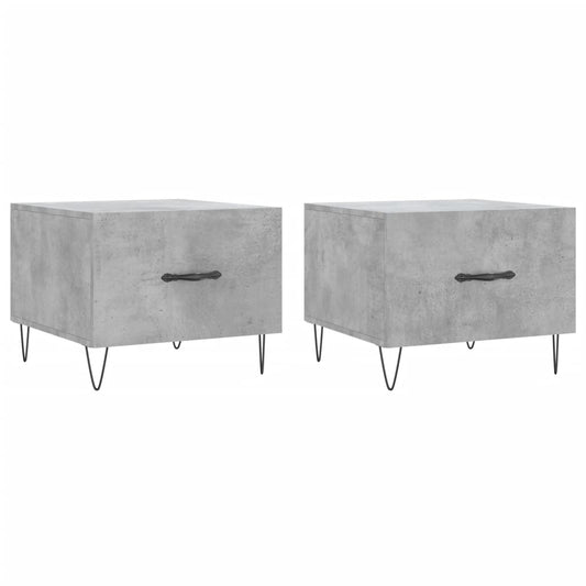 Coffee Tables 2 pcs Concrete Grey 50x50x40 cm Engineered Wood Coffee Tables 2 pcs Concrete Grey 50x50x40 cm Engineered Wood