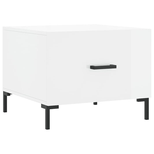 Coffee Table High Gloss White 50x50x40 cm Engineered Wood Coffee Table High Gloss White 50x50x40 cm Engineered Wood