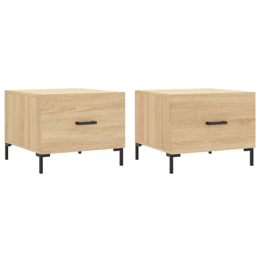 Coffee Tables 2 pcs Sonoma Oak 50x50x40 cm Engineered Wood Coffee Tables 2 pcs Sonoma Oak 50x50x40 cm Engineered Wood