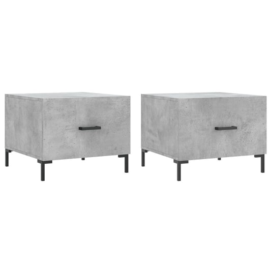 Coffee Tables 2 pcs Concrete Grey 50x50x40 cm Engineered Wood Coffee Tables 2 pcs Concrete Grey 50x50x40 cm Engineered Wood