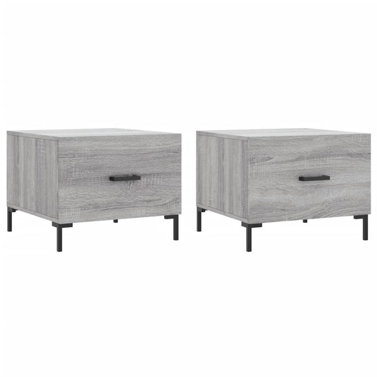 Coffee Tables 2 pcs Grey Sonoma 50x50x40 cm Engineered Wood Coffee Tables 2 pcs Grey Sonoma 50x50x40 cm Engineered Wood