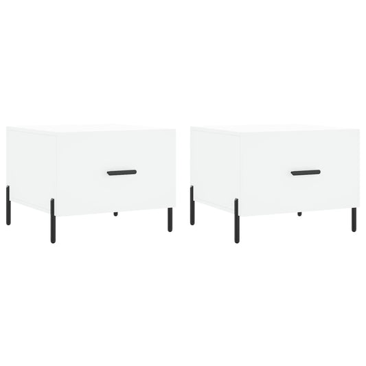 Coffee Tables 2 pcs White 50x50x40 cm Engineered Wood Coffee Tables 2 pcs White 50x50x40 cm Engineered Wood