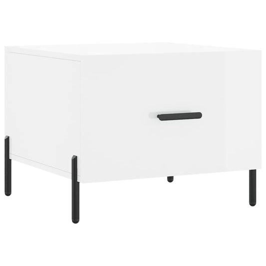Coffee Table High Gloss White 50x50x40 cm Engineered Wood Coffee Table High Gloss White 50x50x40 cm Engineered Wood